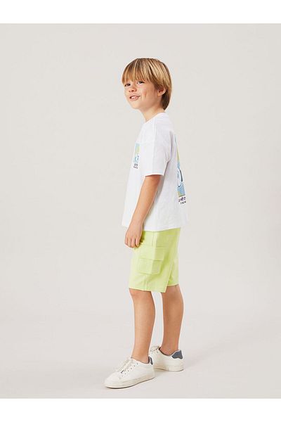 LC Waikiki Pistachio Green Elastic Waist Pocket Boys 2 Thread Shorts