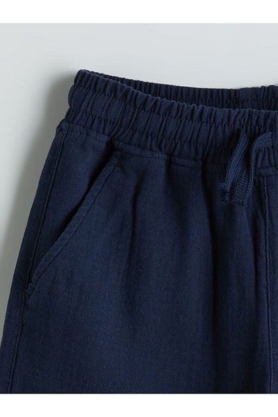 LC Waikiki Green Elastic Waist Muslin Boy Shorts