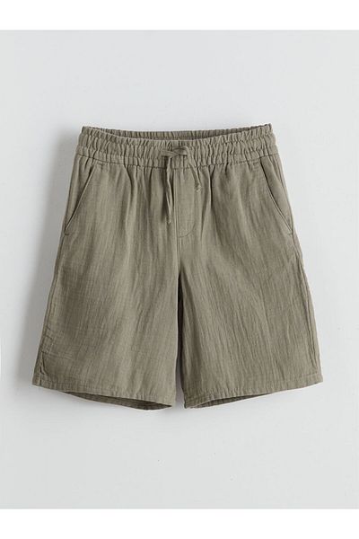 LC Waikiki Green Elastic Waist Boy's Shorts