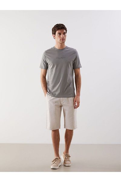 LC Waikiki Lcwaikiki Classic Crew Neck Printed Combed Cotton Mens T-Shirt