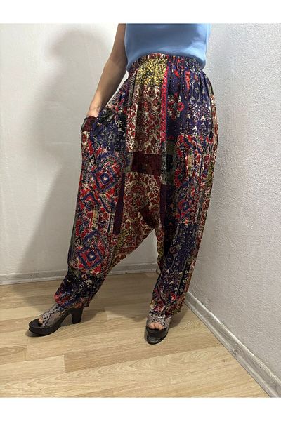 hoaryage Viscose Print Fabric Floral Print Baggy with Pockets 100% Cotton
