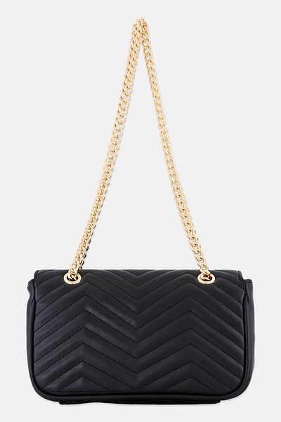 Vince Camuto Women Brand Logo Shoulder Bag, Black
