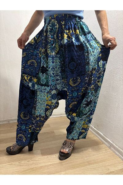hoaryage Viscose Print Fabric Floral Print Baggy with Pockets 100% Cotton