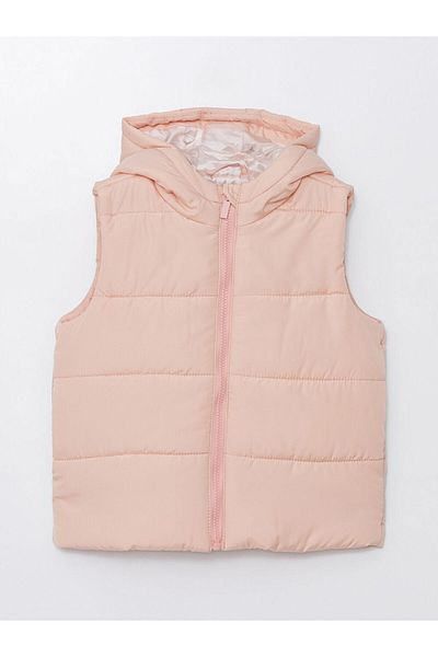 LC Waikiki Lcw Girl's Puffer Vest with Hood Fast Fashion