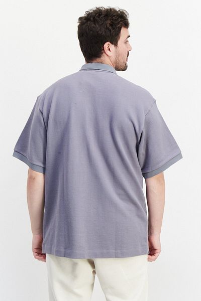 adidas Men Sport Fit Spread Collar Short Sleeve Outdoor Polo Shirt, Grey