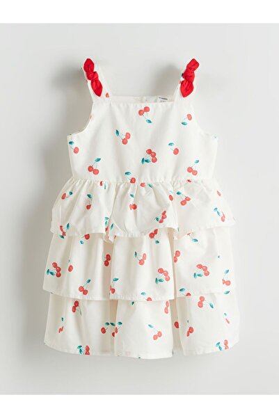 LC Waikiki Lcw Kids Square Neck Girl's Krinkle Dress