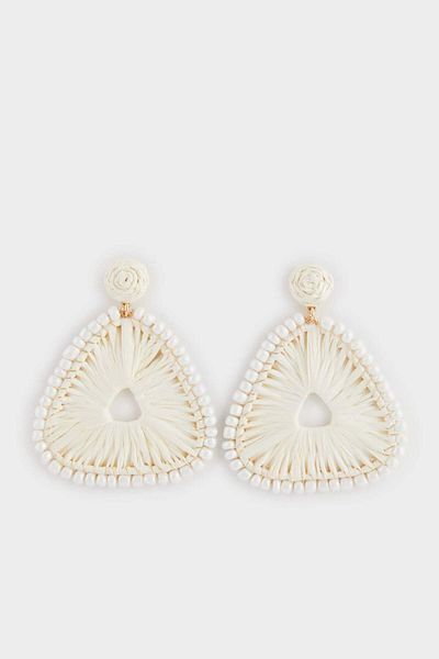 DeFacto Women's Straw Detailed Earrings F0827Axns