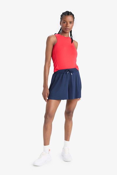 DeFacto Fit Slim Fit Slim Fit Basic Plain Crew Neck Red Sports Athlete F3265Ax25Sm