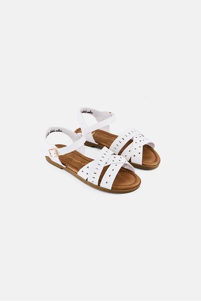XTI Kids Girl Adjustable Buckle Sandals, White