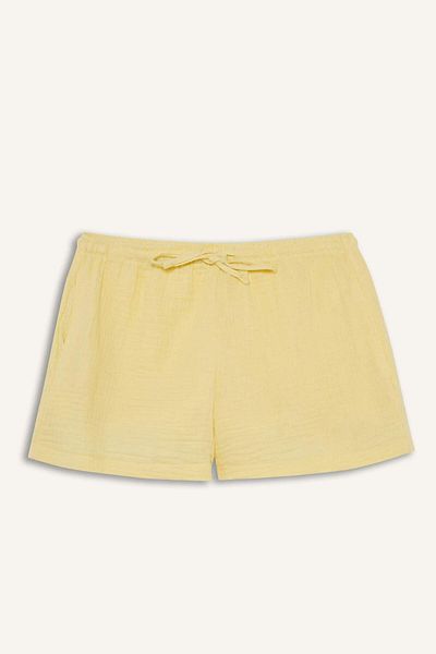 DeFacto A-Line Regular Waist Short Leg Muslin Shorts F2868Ax25Sm