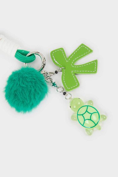 DeFacto Women's Green Pompom Detailed Charm Keychain F1715Axns