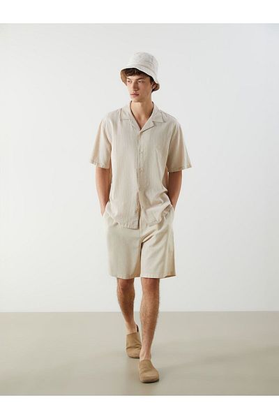 LC Waikiki Xside Comfortable Fit Linen Blend Men's Shorts