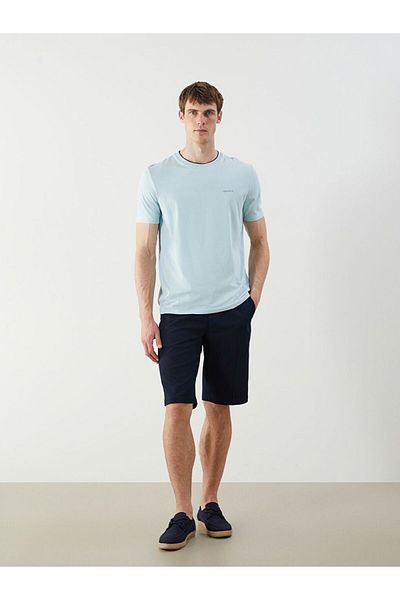 LC Waikiki Southblue Crew Neck Printed Combed Cotton Men's T-Shirt