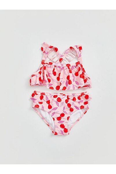 LC Waikiki Cherry Printed Girl's Bikini Set