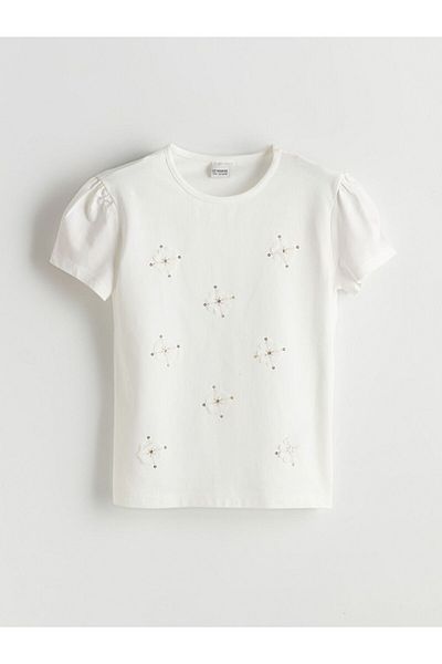 LC Waikiki Lcw Kids Crew Neck Floral Girl's T-Shirt