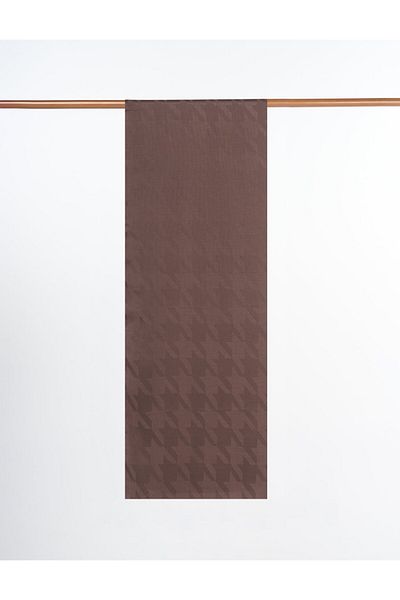 Kayra Goose Feet Pattern Jacquard Shawl Bitter Brown