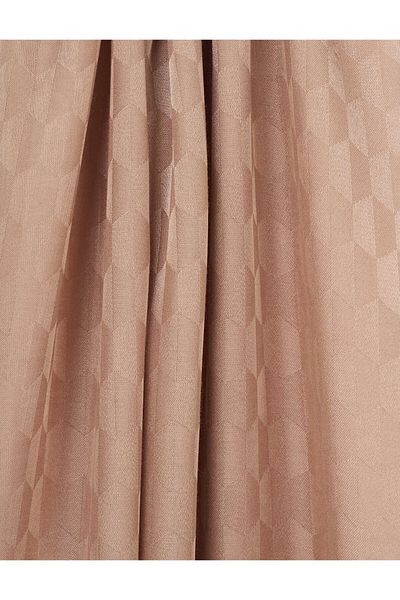 Kayra Koza Pattern Jacquard Woven Shawl Sand