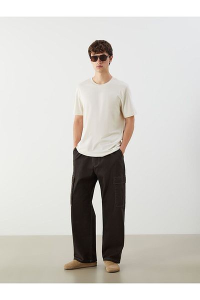 LC Waikiki Tricou bărbătesc din bumbac pieptănat cu gât XSIDE