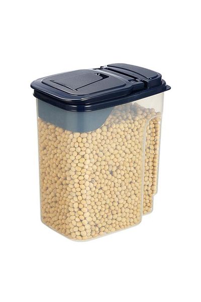 Generic Felli Pop-Up Spout Easy Pour Durable Plastic Food Storage Container Clear and Black 4000ml Y1K110162