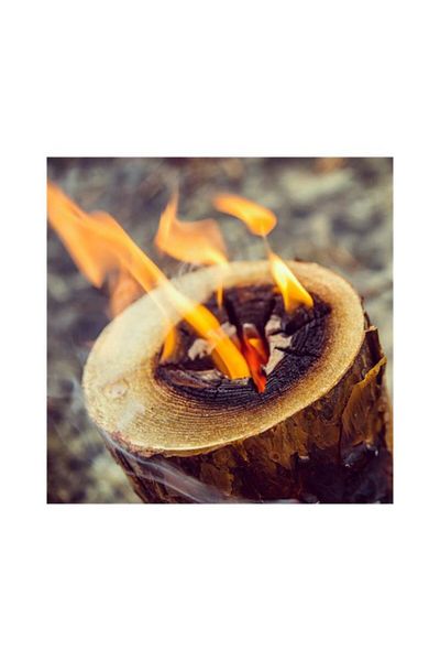 Generic شمعة KISTENMACHER Patio Essentials الخارجية برائحة السترونيلا للتخييم على النار، لون بني