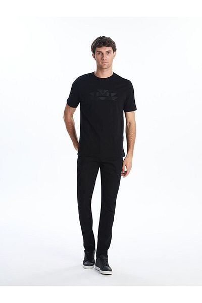LC Waikiki Ανδρικό μπλουζάκι LCWAIKIKI Classic Crew Neck με στάμπα χτενισμένο βαμβακερό