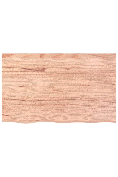 vidaxl Wall Shelf Light Brown 80x50x(2-4) cm Treated Solid Wood Oak