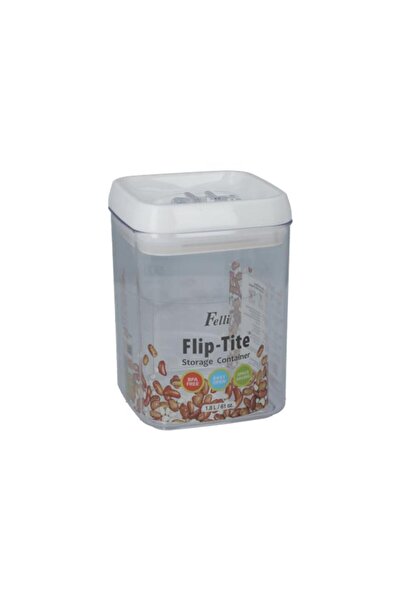 Generic Felli Flip-Tite Rectangular Food Storage Container Clear and White 1.8 Liter