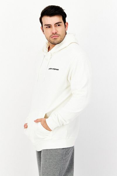 adidas Men Sportswear Fit Outdoor Hoodie, Off White