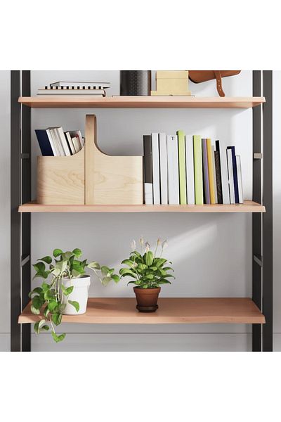 vidaxl Wall Shelf Light Brown 80x50x2 cm Treated Solid Wood Oak