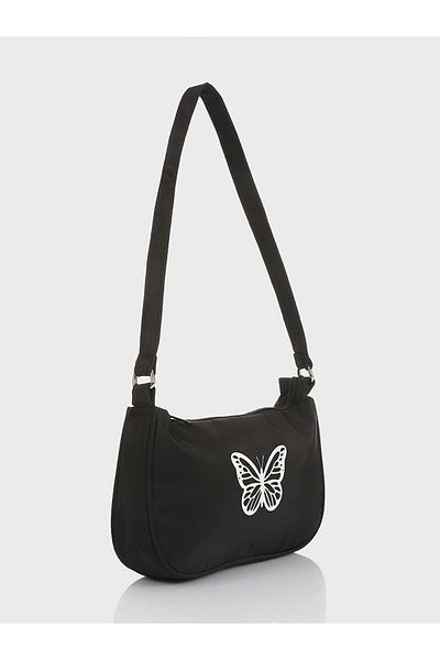 LC Waikiki Lcw Accessories Butterfly Printed Girl's Baguette Bag