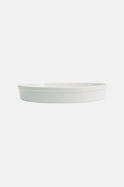 Muy Mucho Ceramic Oval Baker Plate,White