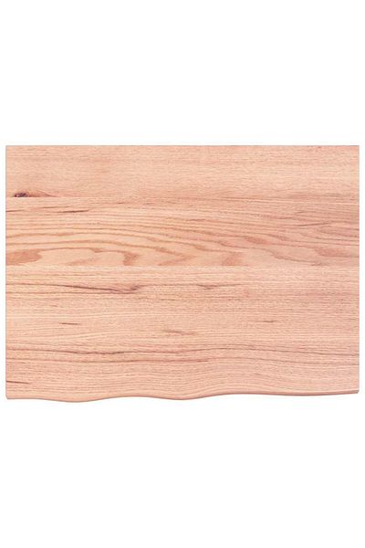 vidaxl Wall Shelf Light Brown 80x60x(2-6) cm Treated Solid Wood Oak