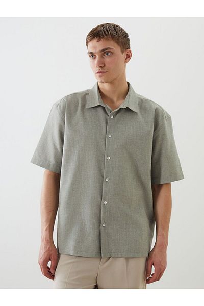 LC Waikiki LCW Vision Regular Fit Short Sleeve Dobby Men's Shirt