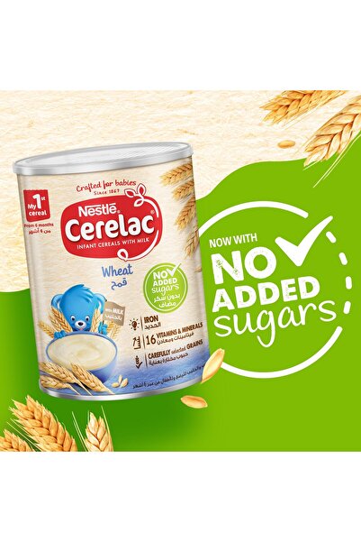Cerelac Nestle Cerelac Wheat Infant Cereals With Milk No Added Sugars From 6 Months Tin 400 g