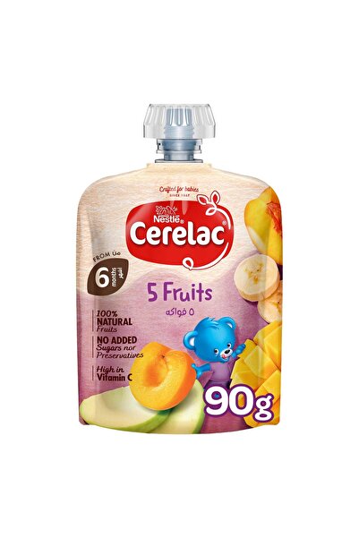 Nestle Cerelac 6 Fruits Puree Pouch Baby Food From 6 Months 90 g