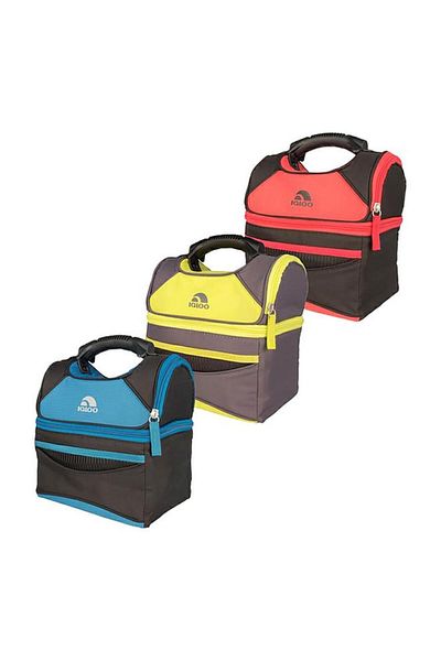 Generic Igloo 9-Can Zipper Closure Playmate Gripper Polyester Lunch Bag Cooler Assorted Color