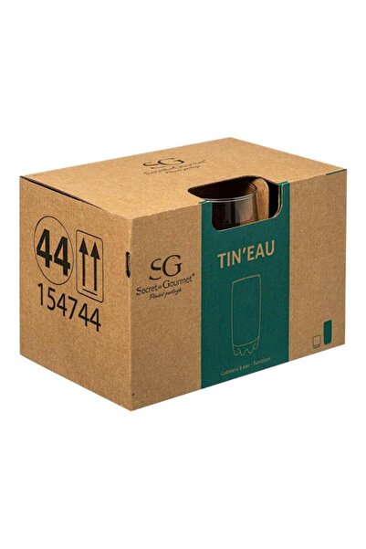 Generic Secret de Gourmet Tonneau Teflon Coated Long Tumbler Glass Clear 380ml