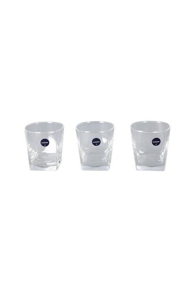 Generic أكواب لومينارك الزجاجية الفاخرة من 3 قطع، شفافة، سعة 300 مل، P1159(N2005)