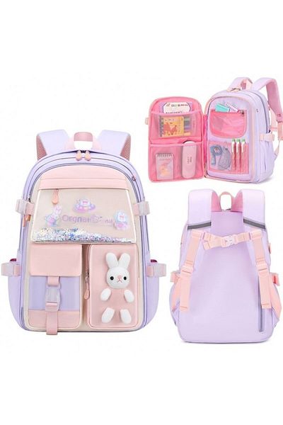 ECARLA Rucsac roz și violet, universal, pentru sport și școală, Jollymag, Pl163fio
