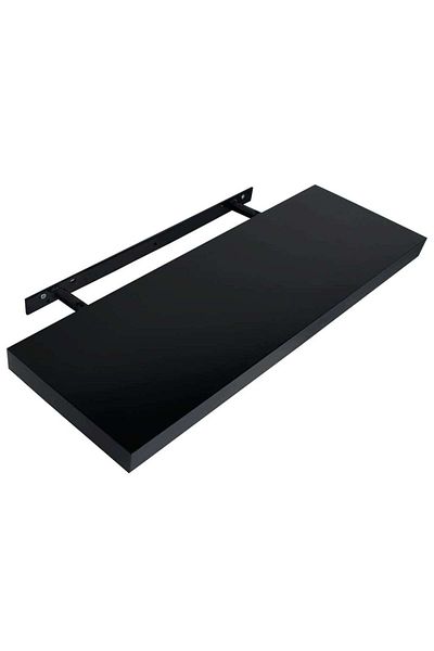 vidaxl Floating Wall Shelves 2 pcs Black 100x20x3.8 cm
