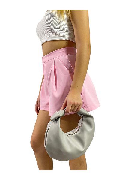 Gloria Women's Gray Mini Knotted Handbag