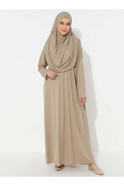 Sayın Tesettür Prayer Dress - Mink - Dear Hijab