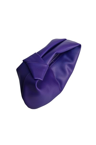Gloria Women's Purple Mini Knotted Handbag