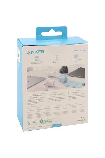 Anker شاحن حائطي 25 وات، عالي السرعة، USB-C