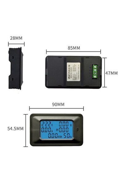 OEM AC Panel Measurement Device - Voltmeter/Amperemeter/Wattmeter - P06S-100A