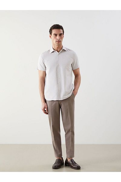 LC Waikiki Ανδρικό κοντομάνικο Dobby πουκάμισο LCWAIKIKI Formal Regular Fit