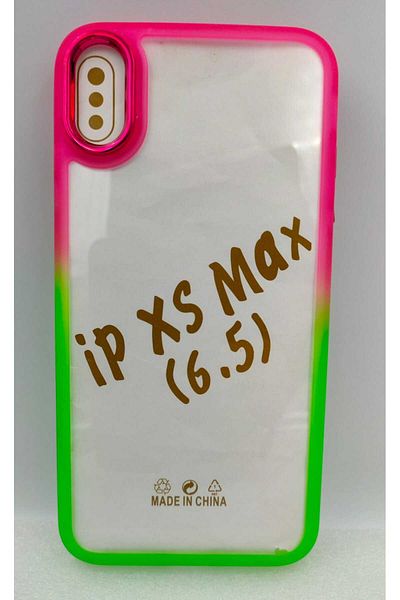 Generic Clear Soft Case Compatible with iPhone XS MAX with Gradient Color Contrast Edge Style1