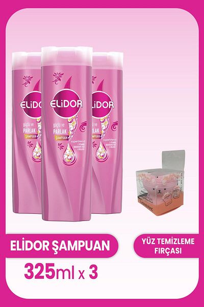 Elidor Superblend Strong Shine Shampoo 325 ml X Piece and Facial Brush