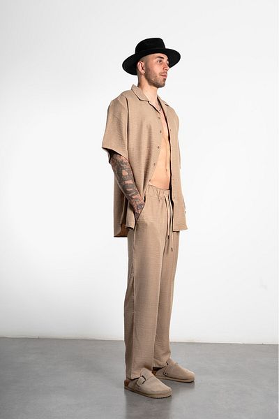 Twobucks Mink Bamboo Linen Men's Shirt and Pants Set