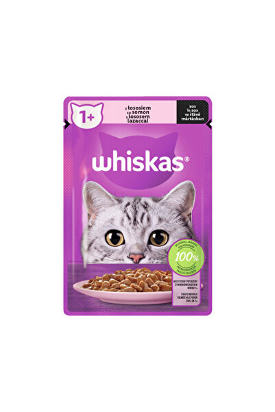 Whiskas Hrana umeda pentru pisici Whiskas Adult cu somon in sos 12 X 85 g
